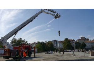 Edirne İtfaiyesinden Gerçeği Aratmayan Tatbikat