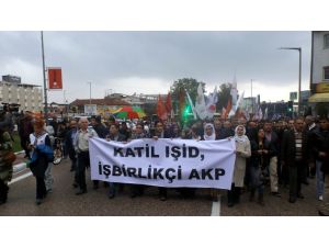 Bursada Kobaniye Destek Yürüyüşü