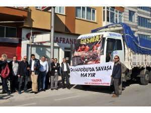 Yalovadan Ezidilere 19 Ton Gıda Maddesi
