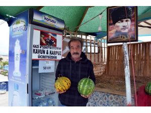 Ayvalık’ta Gaziler Ve Şehit Aileleri İçin Kavun-karpuz Bedava