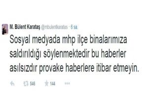 Mhp’li İl Başkanından ’’Provokasyonlara Gelmeyin’’ Uyarısı