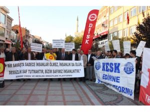 Edirne’de Işid Protestosu