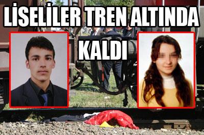 Liseliler tren altında kaldı