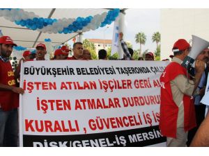 İşten Çıkarılan Taşeron İşçiler İstihdam Fuarında Eylem Yaptı