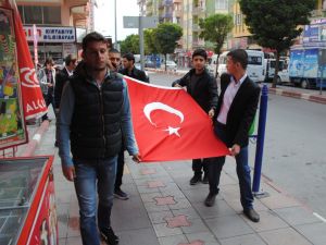 Afyonkarahisarda Bayrak Yürüyüşü