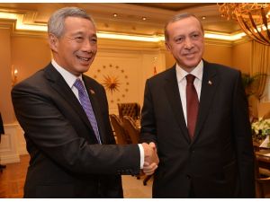 Cumhurbaşkanı Erdoğan, Singapur Başbakanı Loong’u Kabul Etti