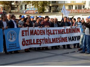 Bor Madenlerinin Özelleştirilmesine Karşı Eylem Yaptılar