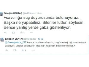 Manisa Valisi Twitter Üzerinden Greenpeace İle Atıştı