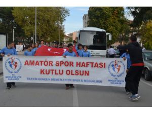 Bilecikte Amatör Spor Haftası Kutlama Yürüyüşü Düzenlendi