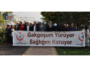 Sağlık Yürüyüşü Gakkoşum Yürüyor, Sağlığına Kavuşuyor Pankartı İle Başladı