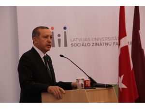 Erdoğan Letonya Üniversitesi’nde Konuştu