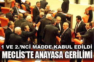 Mecliste Anayasa gerilimi 