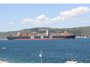 399 Metrelik Gemi Çanakkale Boğazı’ndan Geçti