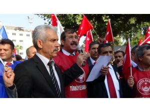 Denizlide Kamu Sen Türk Bayraklarıyla Yürüdü