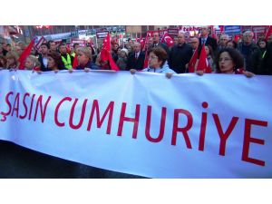 Tekirdağda Cumhuriyet Yürüyüşü