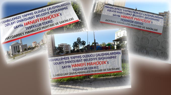 Onikişubat Hizmetlerine “Teşekkür”