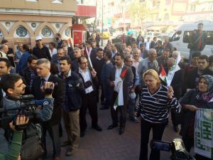 Mersinde İsrail Protestosu