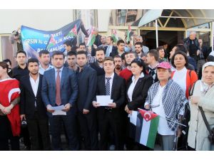 Mersinde İsrail Protestosu