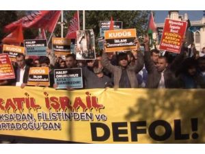 Fatih’te İsrail Protestosu