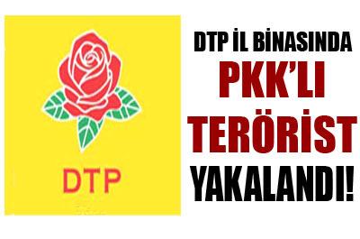 DTP İl binasında terörist yakalandı!