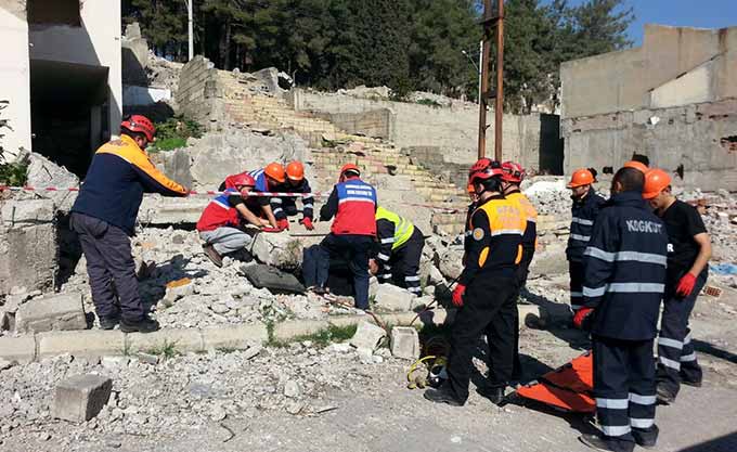 Kahramanmaraşta Deprem Tatbikatı
