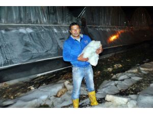 Demreyi Yağmurdan Sonra Dolu Vurdu