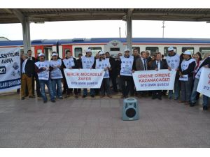 Demiryolcular Özelleştirmeyi Protesto Etti
