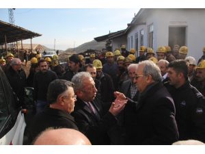 Maden Sahibiyle Chp’liler Arasında Gerginlik