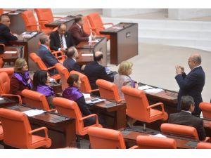 Kadın Milletvekillerinden Mor Fularlı Destek