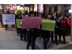 Giresun’da Kadına Şiddete Tepki Yürüyüşü