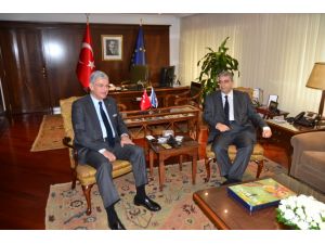 Ab Bakanı Ve Başmüzekereci Bozkır, Yeni Kıbrıs Büyükelçisini Makamında Kabul Etti