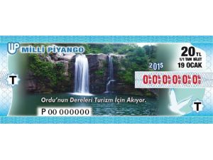 Ordu’nun Dereleri Milli Piyango Biletinde