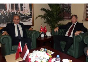 Letonya Büyükelçisi Sjanitis’ten Vali Büyük’e Ziyaret