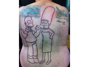 203 Simpsons Karakterini Sırtına Dövme Yaptırdı, Guinness Rekorlar Kitabına Başvurdu