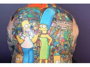 Simpsons’lı Dövmelerle Guinness’e Girdi