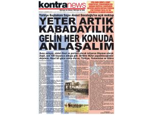Yunan Gazetesi’nden, Başbakan Davutoğlu’na Türkçe Manşetli Çağrı