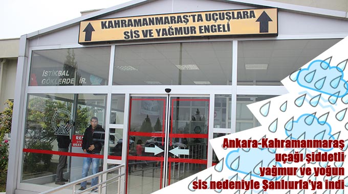 Kahramanmaraş’ta Uçuşlara Sis Ve Yağmur Engeli