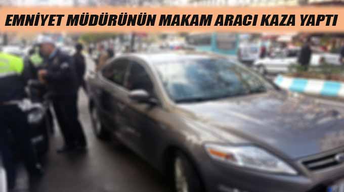 Emniyet Müdürünün Makam Aracı Kaza Yaptı
