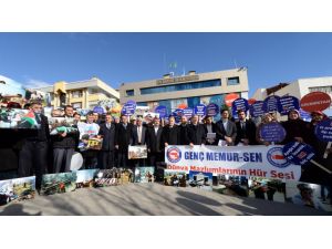 Genç Memur-sen’den Bm Önünde Protesto Eylemi