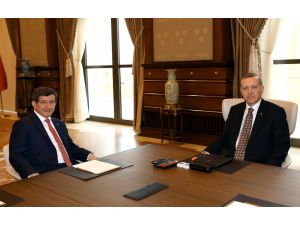 Cumhurbaşkanı Erdoğan, Başbakan Davutoğlu’nu Kabul Etti
