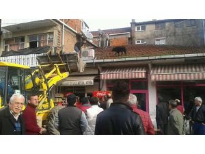 (Özel Haber) Çatıya Çıkan Karabaşı Kurtarma Operasyonu