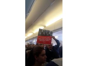 Chp Diyarbakır İl Başkanı Uçakta Eylem Yaptı