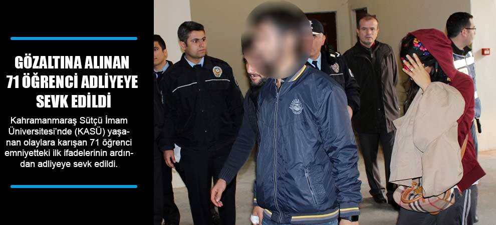 Gözaltına Alınan 71 Öğrenci Adliyeye Sevk Edildi
