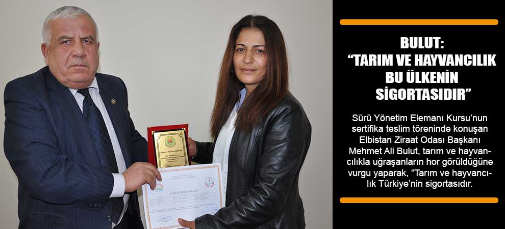 Bulut: “Tarım Ve Hayvancılık Bu Ülkenin Sigortasıdır”