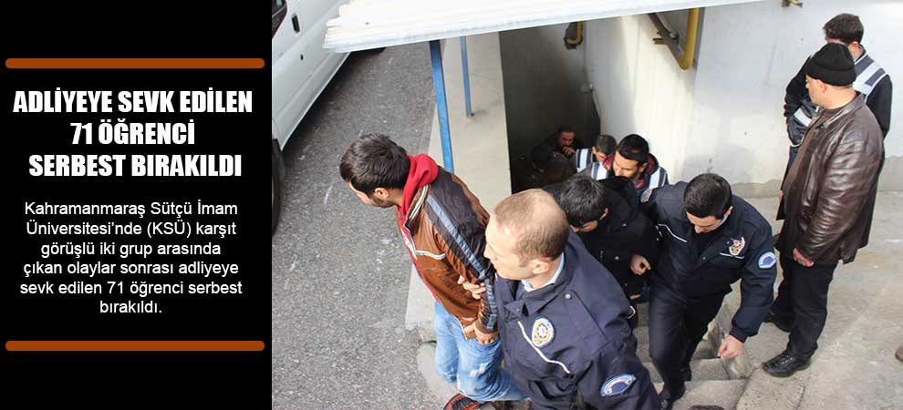 Adliyeye Sevk Edilen 71 Öğrenci Serbest Bırakıldı