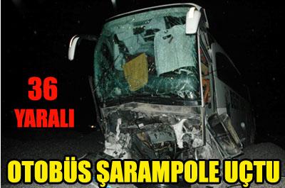 Otobüs şarampole yuvarlandı: 36 yaralı