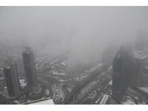 (Özel Haber) 236 Metreden İstanbul’un Kar Manzarası