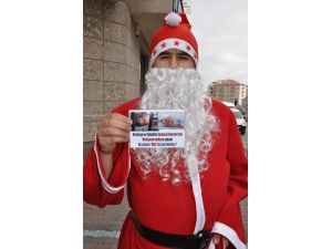 Nevşehirde İlginç Noel Protestosu