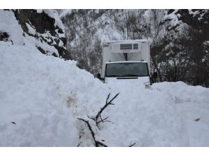 Tunceli-ovacık İlçe Yolu Çığ Nedeniyle Ulaşıma Kapandı