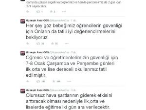Sakarya’da Okullara 2 Gün Kar Tatili